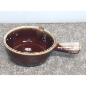 VTG McCoy Drip Glaze Soup/Chili Bowl w/Handle 7050 Brown Pottery EXCELLENT